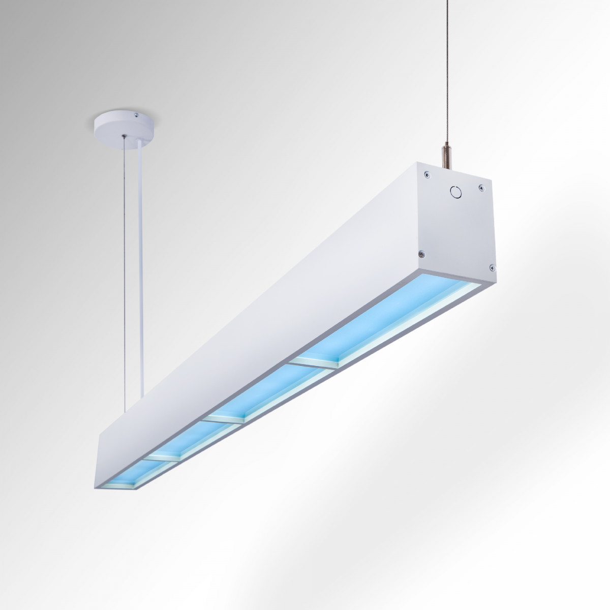 Lineaire pendelarmatuur "Blue Skylight" SMART - CCT - Hemels effect - 48W - UGR16