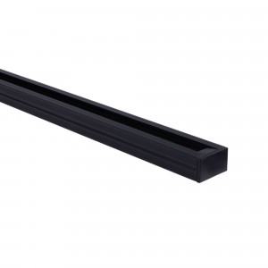 PVC enkelfasige rail voor LED-spotlights - Opbouw - 2 meter - zwart