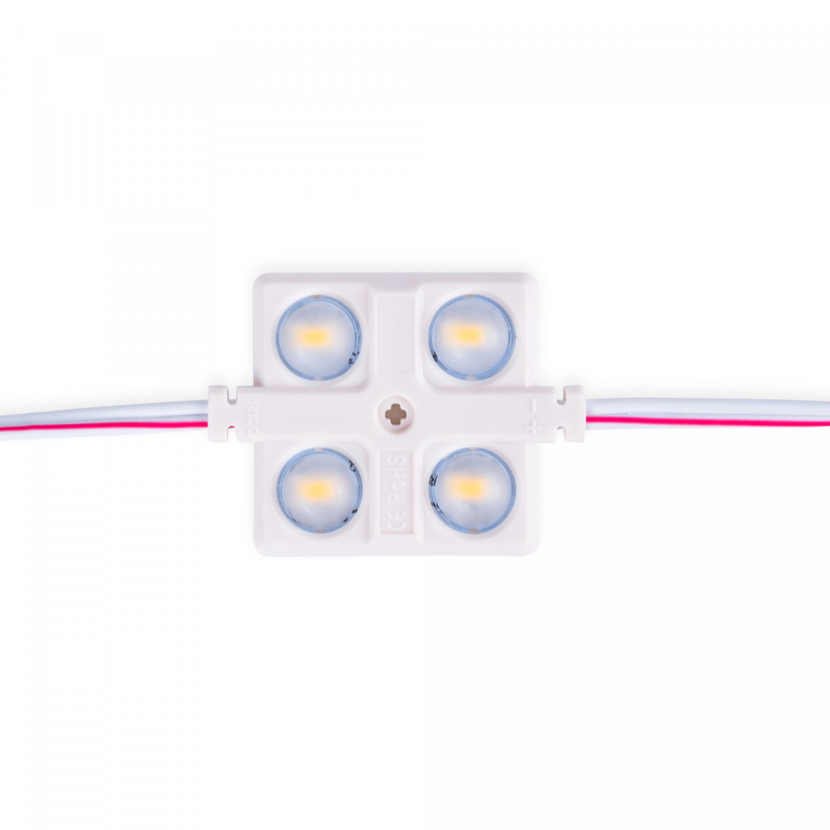 Vierkante LED module voor bewegwijzering - 2W - 12V - IP65 - 160º - 3000K