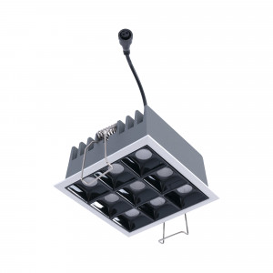 Vierkante LED inbouwspot 18W - 9 spots - UGR18 - CRI90 - OSRAM Chip - Wit