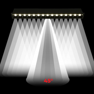 LED inbouwspot 30W - UGR18 - CRI90 - OSRAM chip - 4000K - Zwart - hoek 45º.