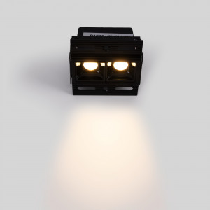 LED lineaire spot voor inbouw in gipskarton - 4W - UGR18 - CRI90 - Zwart - warm wit