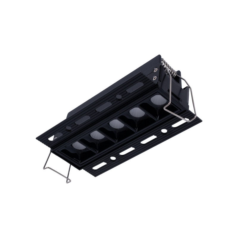 LED lineaire spot voor inbouw in gipsplaat - 12W - UGR18 - CRI90 - Zwart