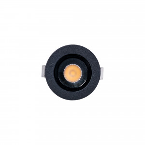 LED ronde inbouwspot 2W - Osram Chip - UGR18 - gesneden Ø 25mm - zwart