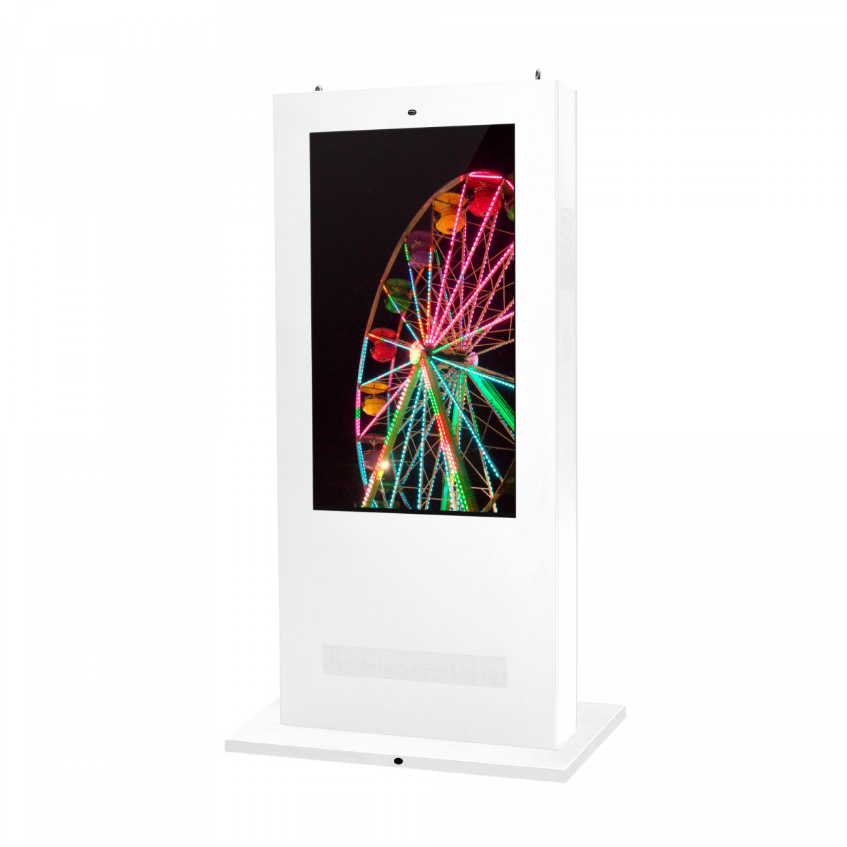 Buitenreclame totem LCD-scherm 55"- Dubbelzijdig - Touch - Android- Wit