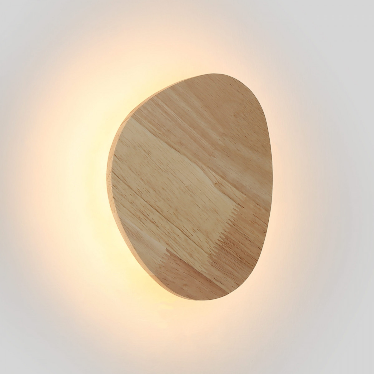 Houten wandlamp "Eclipse 3" 8W - Warm Licht