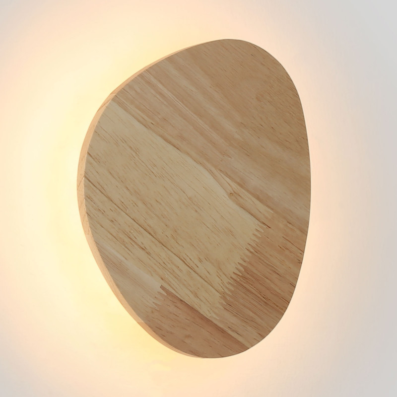 Eclipse 3" 12W houten binnenwandlamp - Warm licht