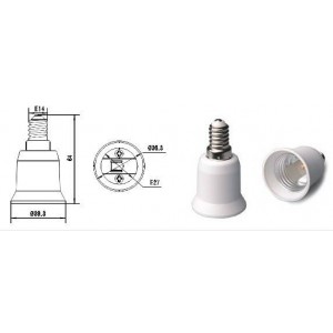 Adapter E14 naar E27