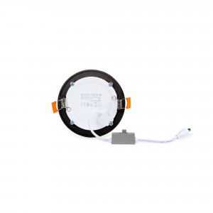 Downlight zwart LED ultra slim 6W - CCT - gesneden Ø 110mm