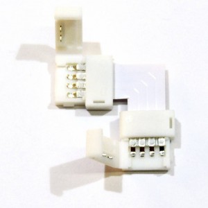 Connector voor RGB LED-strips 10 mm voor 90º hoeken