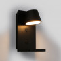 Wandleeslamp met USB-poort "BASKOP W" - 6W - Draadloze oplaadvoet