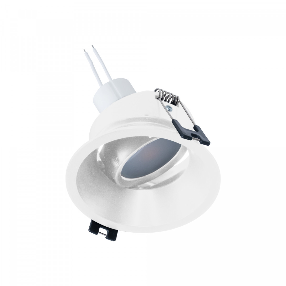 KIT Inbouwring Ø93mm (wit) + Lamp GU10 5,4W + Lamphouder