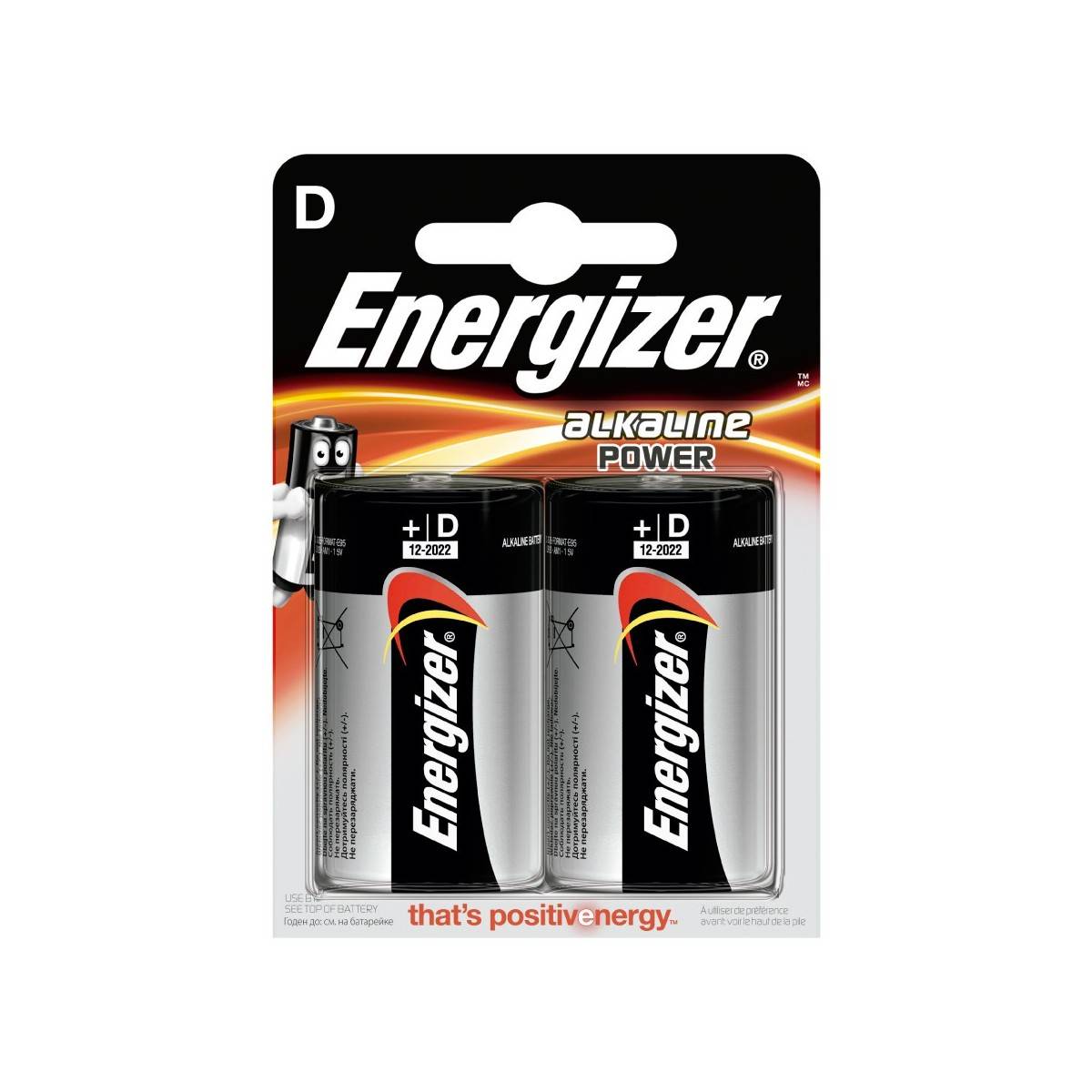 Energizer Alkaline Power LR20 (D) Blister à 2 stuks.