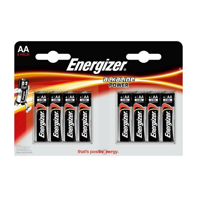 Energizer Alkaline Power LR6 (AA) batterij Blister à 8 stuks.