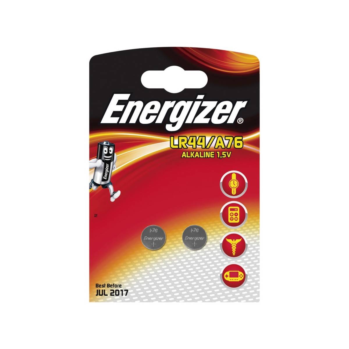 Energizer A76/LR44 batterij Blister à 2 stuks.