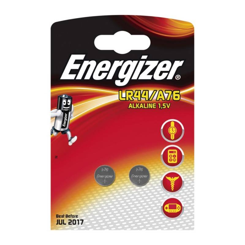 Energizer A76/LR44 batterij Blister à 2 stuks.