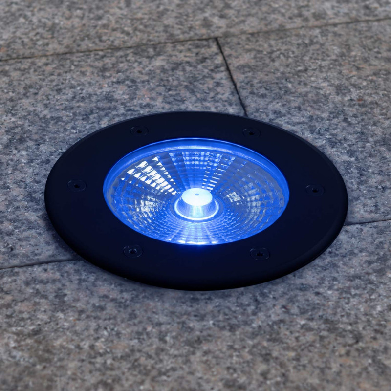 Outdoor LED grondbaken 18W RGB - 12V DC - IP67 - Ø15cm -30º.