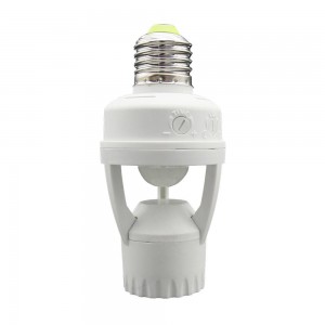 Adapter voor E27 LED lamp met PIR bewegingssensor