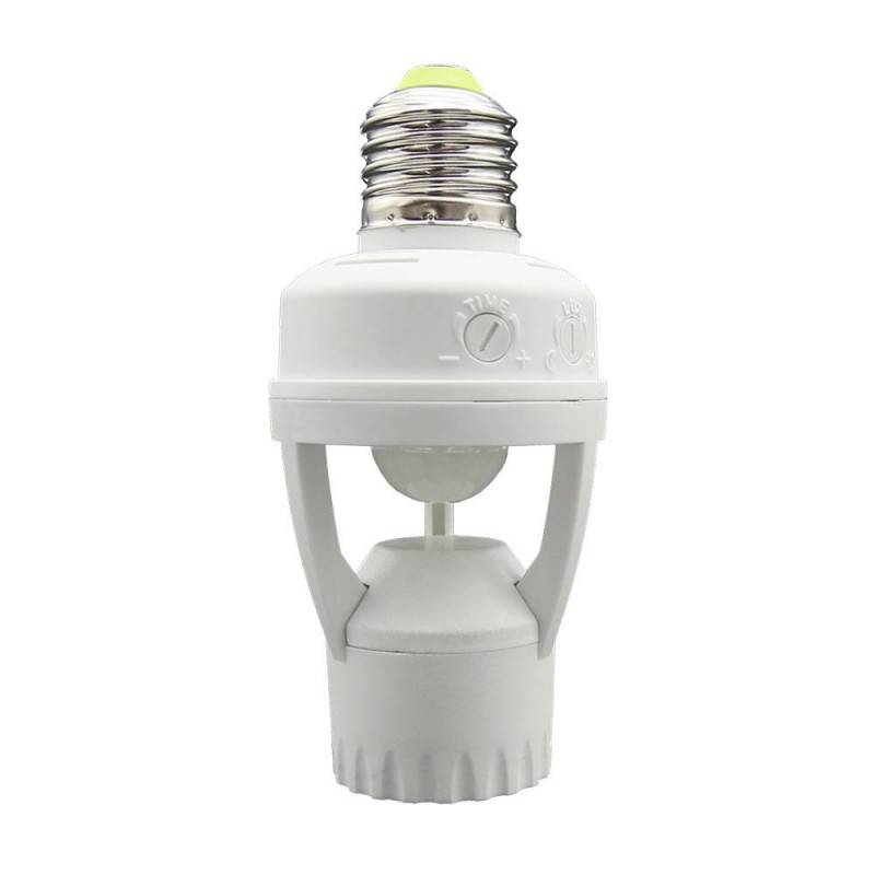 Adapter voor E27 LED lamp met PIR bewegingssensor