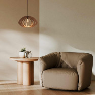 Houten hanglamp "Pili" - Ø 48cm - 1 x E27