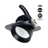 Inbouwspot LED rond richtbaar - CCT - 38W - Zwart - 120° Driver LIFUD