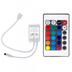 RGB-controller 12V 6A met IR-controller met 24 toetsen