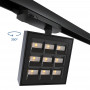 Vierkante LED 3-fase Railspot – Verstelbaar vermogen: 12-42W – 4000K – CRI 90 – 35° x 70° hoek