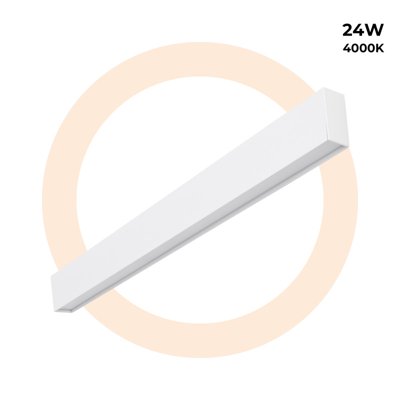 Lineair LED pendel- / opbouwarmatuur 24W - Slim - 80cm - 1700lm