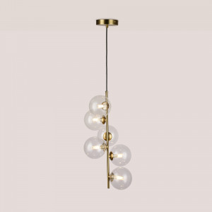 Hanglamp met kristallen bollen "ROMEE" - 6 x G9