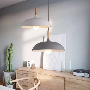 Ronde Houten Hanglamp "MELA" Modern E27