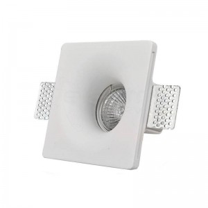 Aro downlight empotrable cuadrado de Escayola GU10 trimless