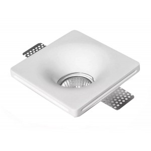 Aro downlight empotrable cuadrado de Escayola GU10 trimless