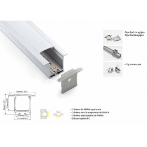 Perfil de aluminio para tira LED