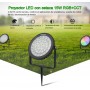 Proyector LED de jardín con pincho 15W RGB+CCT control RF/WiFi  | Mi Light | FUTC03