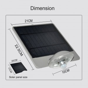 dimensiones luces led solares