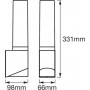 dimensiones aplique de exterior