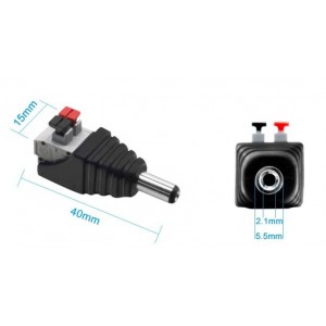 Conector Jack RCA Macho conexión rápida para tira LED