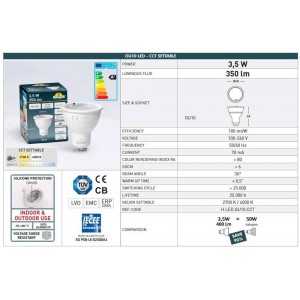 Baliza de suelo LED empotrable CCT FUMAGALLI CECI 90 GU10 3,5W