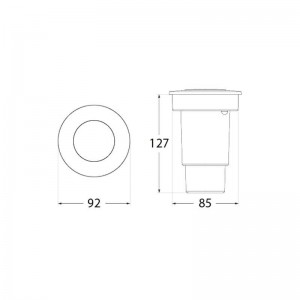 Baliza de suelo LED empotrable CCT FUMAGALLI CECI 90 GU10 3,5W