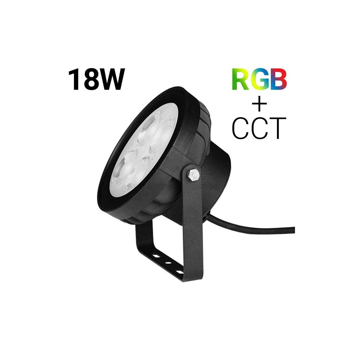 Foco proyector LED 18W RGB+CCT control por RF/WiFi - IP66