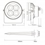 Foco proyector LED 18W RGB+CCT control por RF/WiFi - IP66