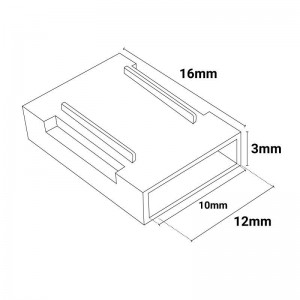 Conector para tira a tira COB CLIP INVISIBLE 2 pin 10mm IP20