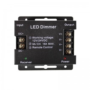 Controlador / regulador de temperatura de color y mando RF para tira LED CCT 12/24V-DC 16A