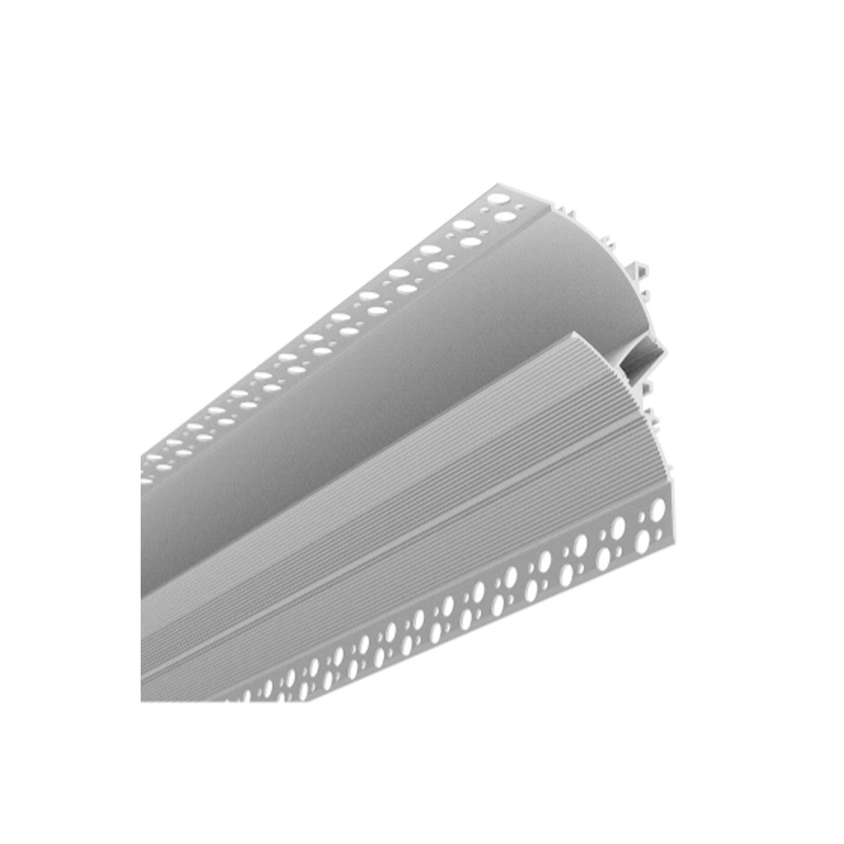 Perfil de aluminio para tira LED bañador de pared 66x120mm (2m)