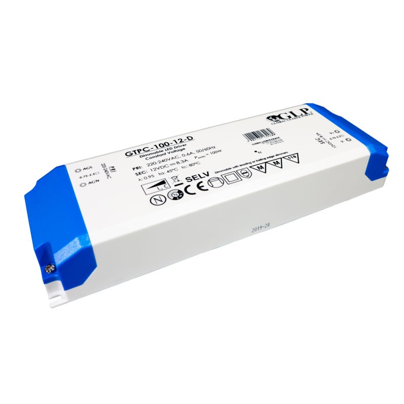 Fuente de alimentación de tensión constante regulable Triac LED de 100W 12V