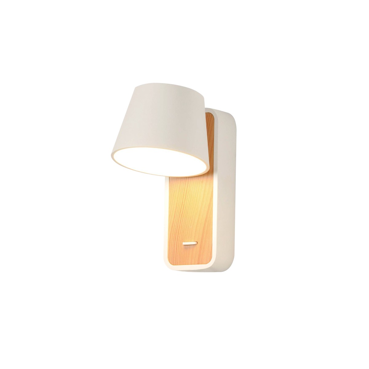 Aplique LED para Dormitorio Blanco y Madera rotatorio "KOPPEN" 6W 2700K