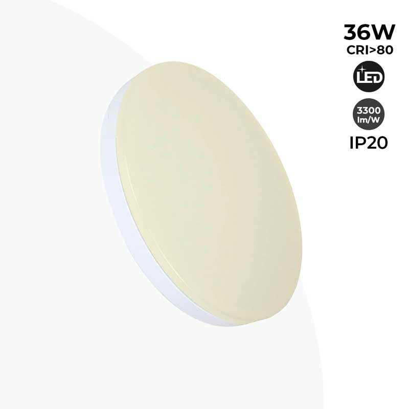 Plafón LED 36W 3300lm de superficie circular