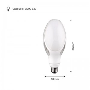 Bombilla LED ED90 E27 para farola 40W