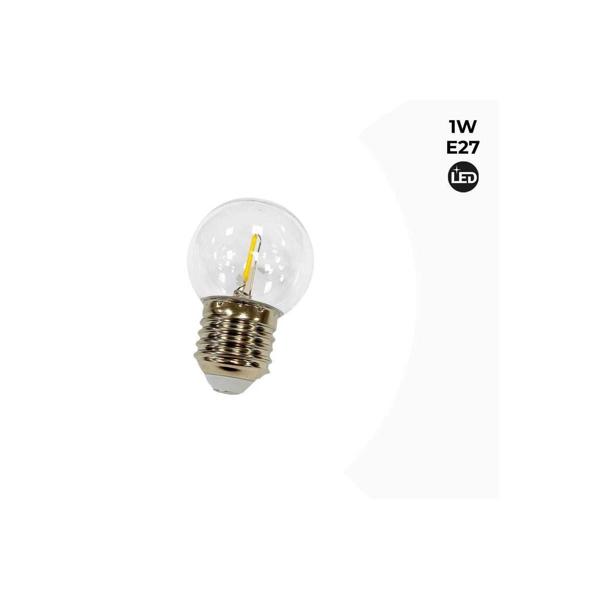 Bombilla LED decorativa de filamento 1W E27