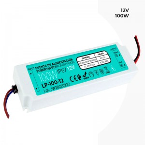 Fuente de alimentación Estanca IP67 12V 100W